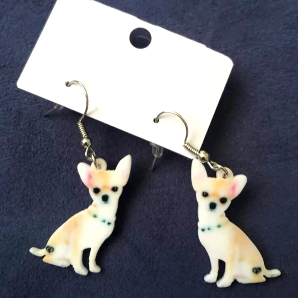 “Yo Quiero Taco Bell” Tan Fawn Apple Dome Chihuahua Cutesy Kawaii Memento Dangle
